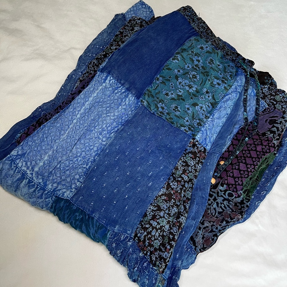 New! Bohemian Patchwork Wide-Leg Pants